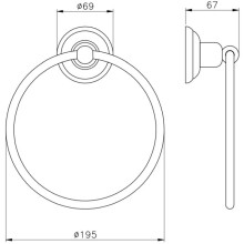 Кольцо для полотенец Nicolazzi Onice 1485CR09O