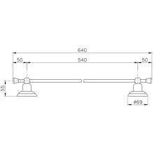 Полотенцедержатель 64 см Nicolazzi Onice 1486CR09O