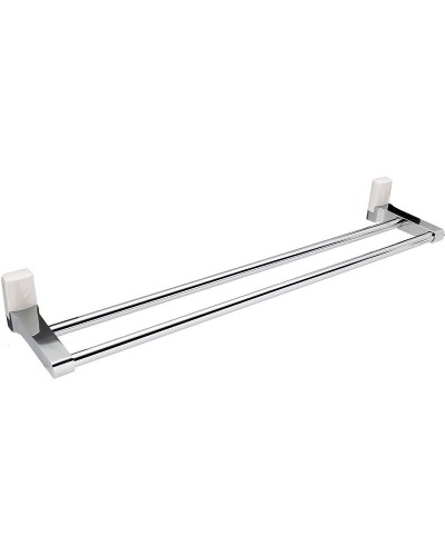Полотенцедержатель WasserKRAFT Leine K-5040W двойной Хром Белый