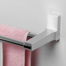 Полотенцедержатель WasserKRAFT Leine K-5040W двойной Хром Белый