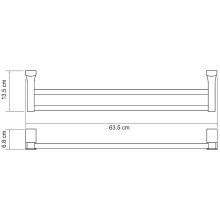 Полотенцедержатель WasserKRAFT Leine K-5040W двойной Хром Белый