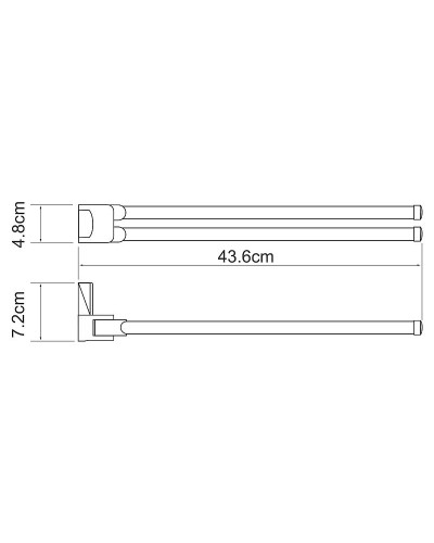 Полотенцедержатель WasserKRAFT Leine K-5031W поворотный Хром Белый
