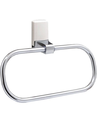 Кольцо для полотенец WasserKRAFT Leine K-5060W Хром Белое