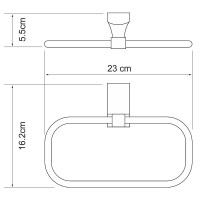 Кольцо для полотенец WasserKRAFT Leine K-5060W Хром Белое
