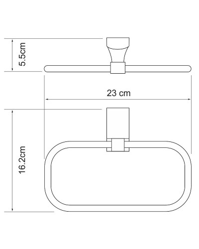 Кольцо для полотенец WasserKRAFT Leine K-5060W Хром Белое