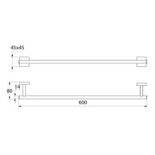 Полотенцедержатель 60 см IDDIS Edifice EDISB10I49