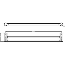 Держатель для полотенец Jacob Delafon Singulier 15206D-CP Хром