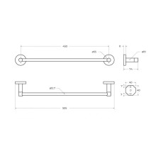 Полотенцедержатель 50,5 см CEZARES RELAX-TH-50-IN