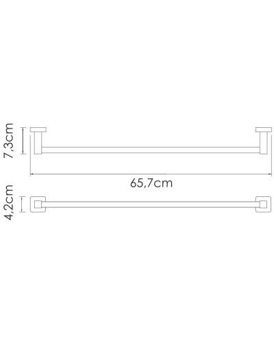 Полотенцедержатель 65,7 см WasserKRAFT Rhin K-8730