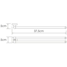 Полотенцедержатель 37,5 см WasserKRAFT Rhin K-8731
