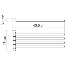 Полотенцедержатель 40,5 см WasserKRAFT K-1034B