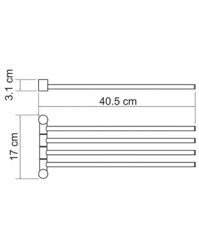 Полотенцедержатель 40,5 см WasserKRAFT K-1034B