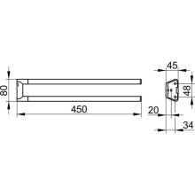 Полотенцедержатель 45 см KEUCO Reva 12818370000