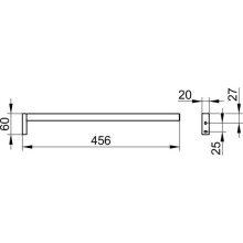 Полотенцедержатель 45,6 см KEUCO Edition 90 Square 19120010000