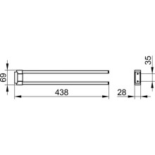 Полотенцедержатель 43,8 см KEUCO Plan 14918370000