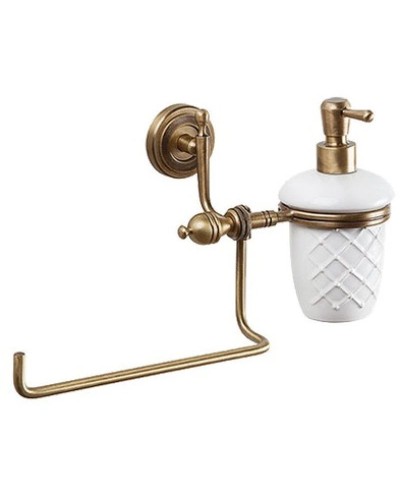 Полотенцедержатель с дозатором Caprigo Royal 6728 C/BR