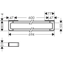 Полотенцедержатель 60 см Axor Universal 42832310