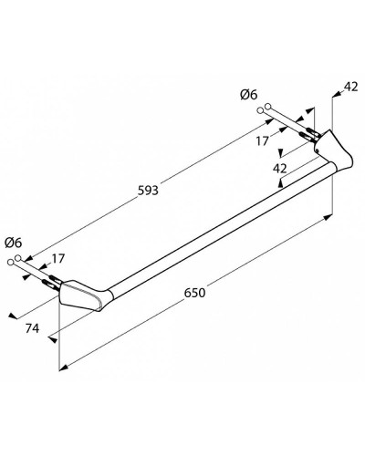 Полотенцедержатель Kludi Ambienta 5398005 Хром