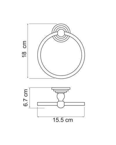 Кольцо для полотенец WasserKRAFT Isar К-7360