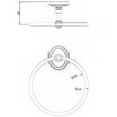 Держатель полотенца Bronze de Luxe Royal S25004 Бронза