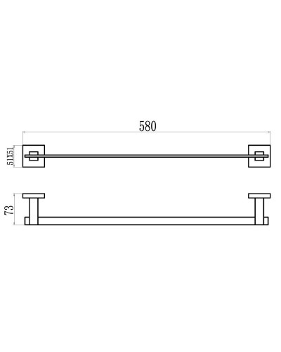 Полотенцедержатель 58 см Savol 65C S-06524C