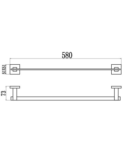 Полотенцедержатель 58 см Savol 65H S-06524H