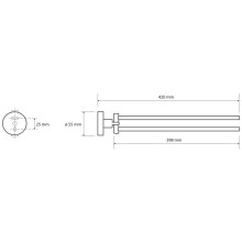 Полотенцедержатель 42 см Bemeta Dark 104204190