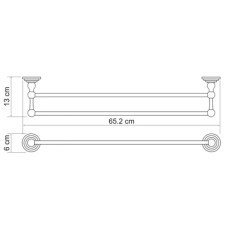 Держатель полотенец, штанга WasserKRAFT Isar К-7340