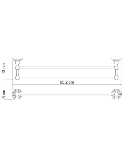 Держатель полотенец, штанга WasserKRAFT Isar К-7340