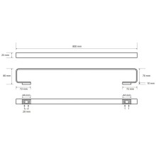 Полотенцедержатель 80 см Bemeta Solo 139104412
