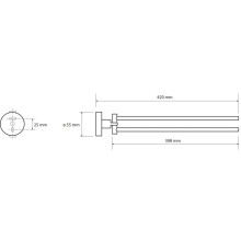 Полотенцедержатель 42 см Bemeta White 104204194