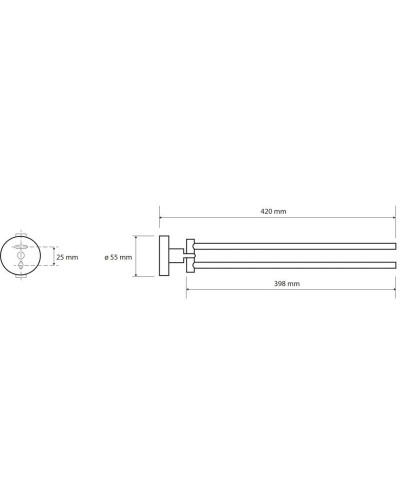 Полотенцедержатель 42 см Bemeta White 104204194