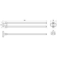 Полотенцедержатель Ravak 10° X07P319 поворотный Хром