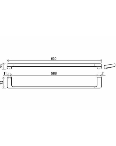 Полотенцедержатель Ravak 10° X07P325 Хром