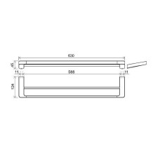 Полотенцедержатель Ravak 10° X07P326 двойной Хром