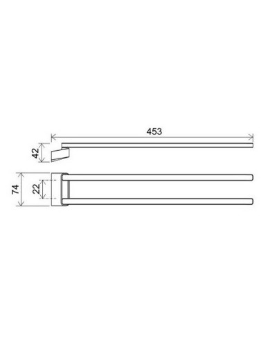Полотенцедержатель Ravak 10° X07P328 поворотный Хром