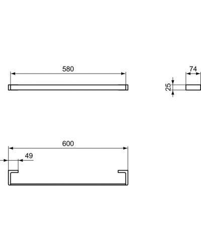 Полотенцедержатель 60 см Ideal Standard Conca T4498A5