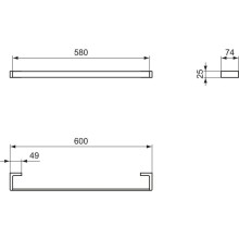 Полотенцедержатель 60 см Ideal Standard Conca T4498A2