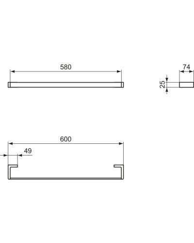 Полотенцедержатель 60 см Ideal Standard Conca T4498A2