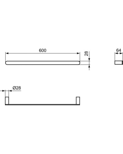 Полотенцедержатель 60 см Ideal Standard Conca T4499A2