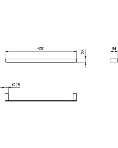 Полотенцедержатель 60 см Ideal Standard Conca T4499AA