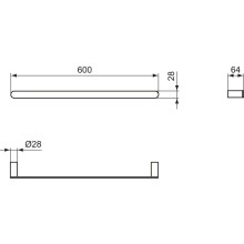 Полотенцедержатель 60 см Ideal Standard Conca T4499GN