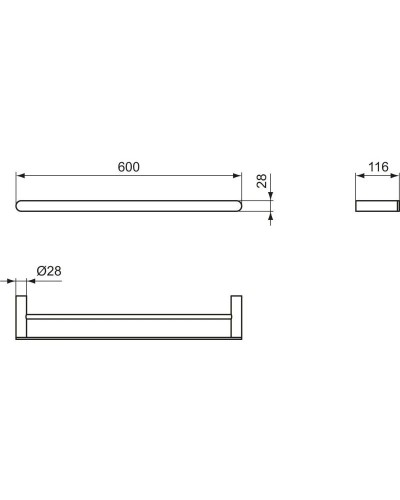 Полотенцедержатель 60 см Ideal Standard Conca T4501GN