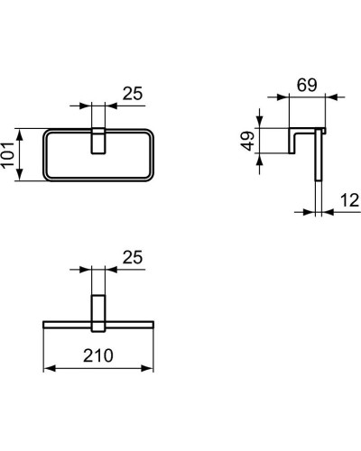 Кольцо для полотенец Ideal Standard Conca T4502A2