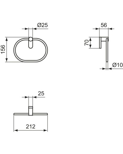 Кольцо для полотенец Ideal Standard Conca T4503A2
