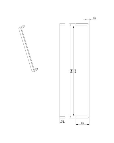 Полотенцедержатель 60,2 см AltroBagno Aperto AltroBagnoAperto081303NeOp