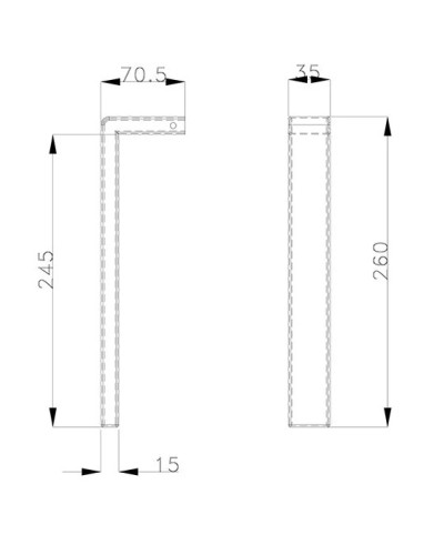 Полотенцедержатель 26 см AltroBagno Aperto AltroBagnoAperto081306Cr