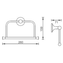 Кольцо для полотенец AltroBagno Corposo AltroBagnoCorposo081309Cr