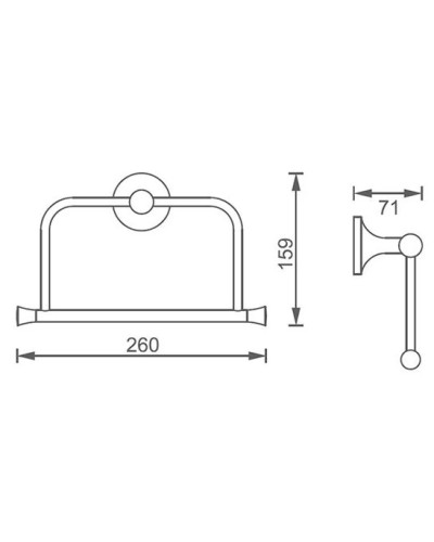Кольцо для полотенец AltroBagno Corposo AltroBagnoCorposo081309Cr