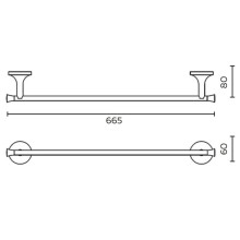 Полотенцедержатель 66,5 см AltroBagno Corposo AltroBagnoCorposo081314Or